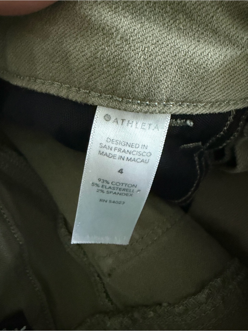 Athleta Olive Green Jeans - Picture 6 of 9